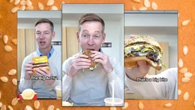 Viral Clip of McDonald’s CEO Sparks Jokes After He Looks Visibly Uncomfortable Eating His Own Burger